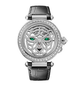 Pasha de Cartier 41 mm Skeleton Panther motif