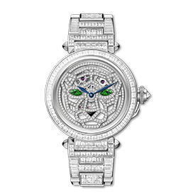 Pasha de Cartier 41 mm Skeleton Panther motif